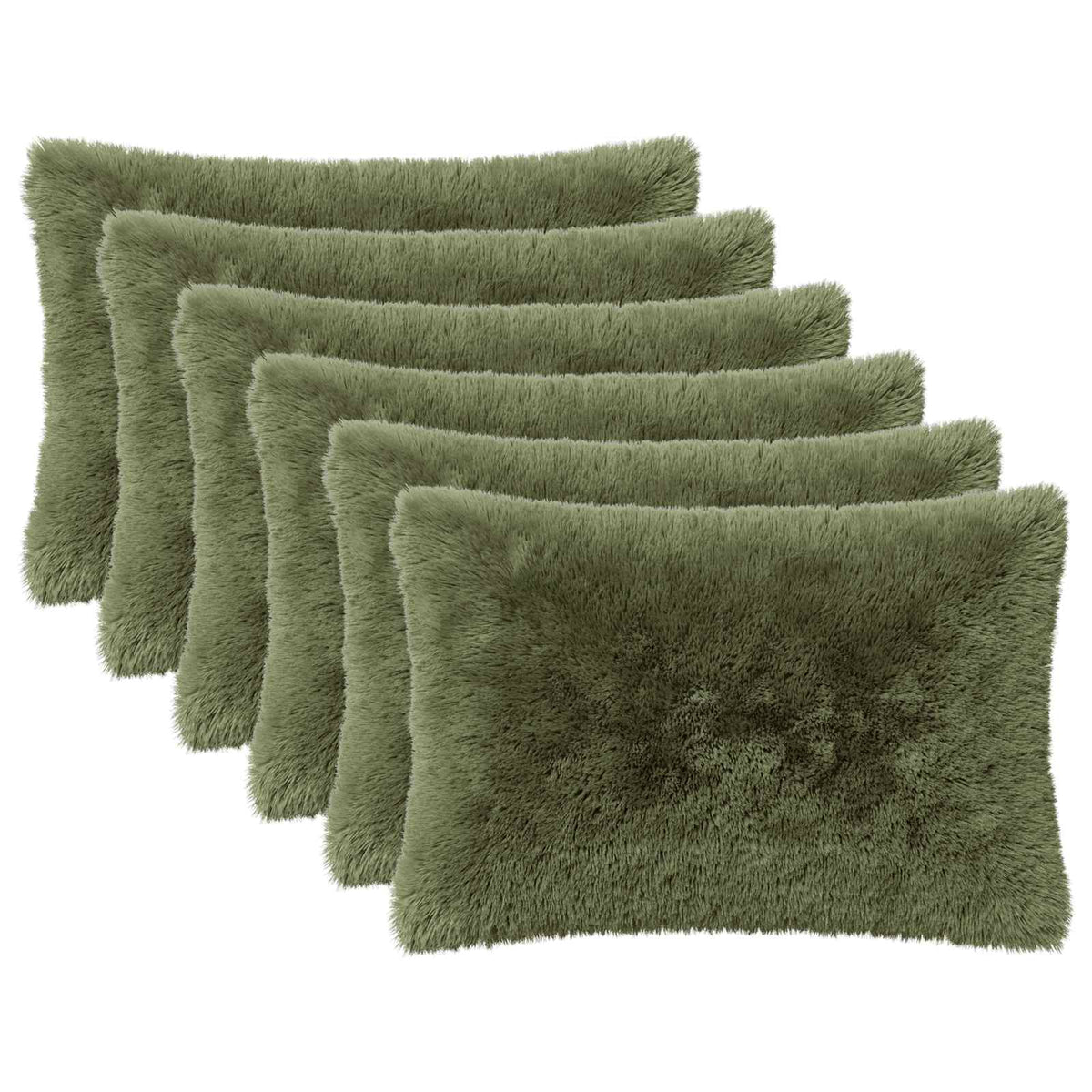 Presvlaka za jastuk 6 pcs HEERLEN Zelena 40 x 60 cm PV flis