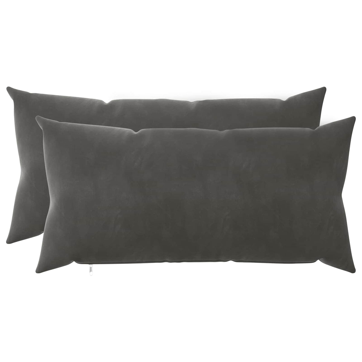 Presvlaka za jastuk 2 pcs HEERLEN Tamnosiva 40 x 70 cm Baršun