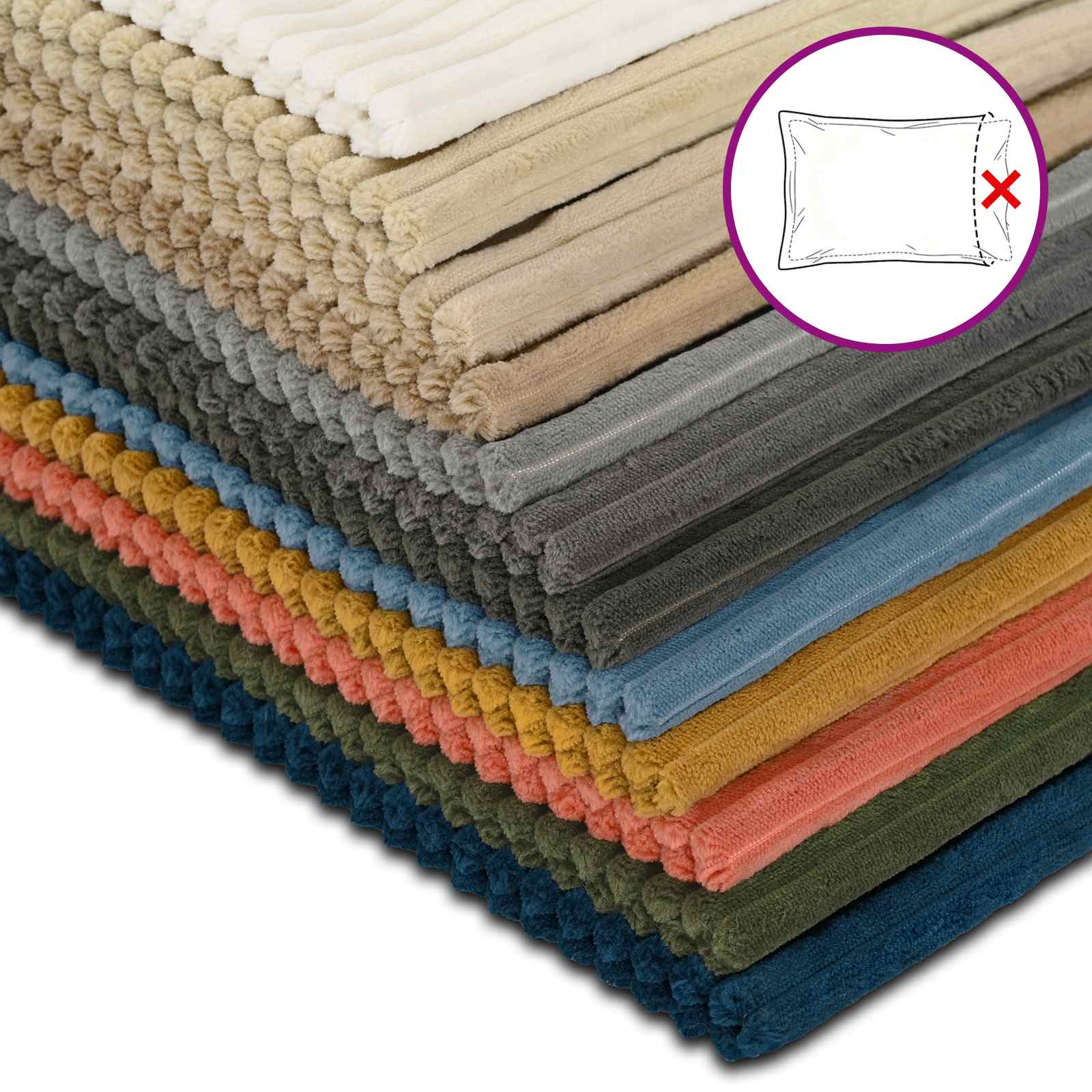 Presvlaka za jastuk 6 pcs HEERLEN Crvena narančasta 40 x 70 cm