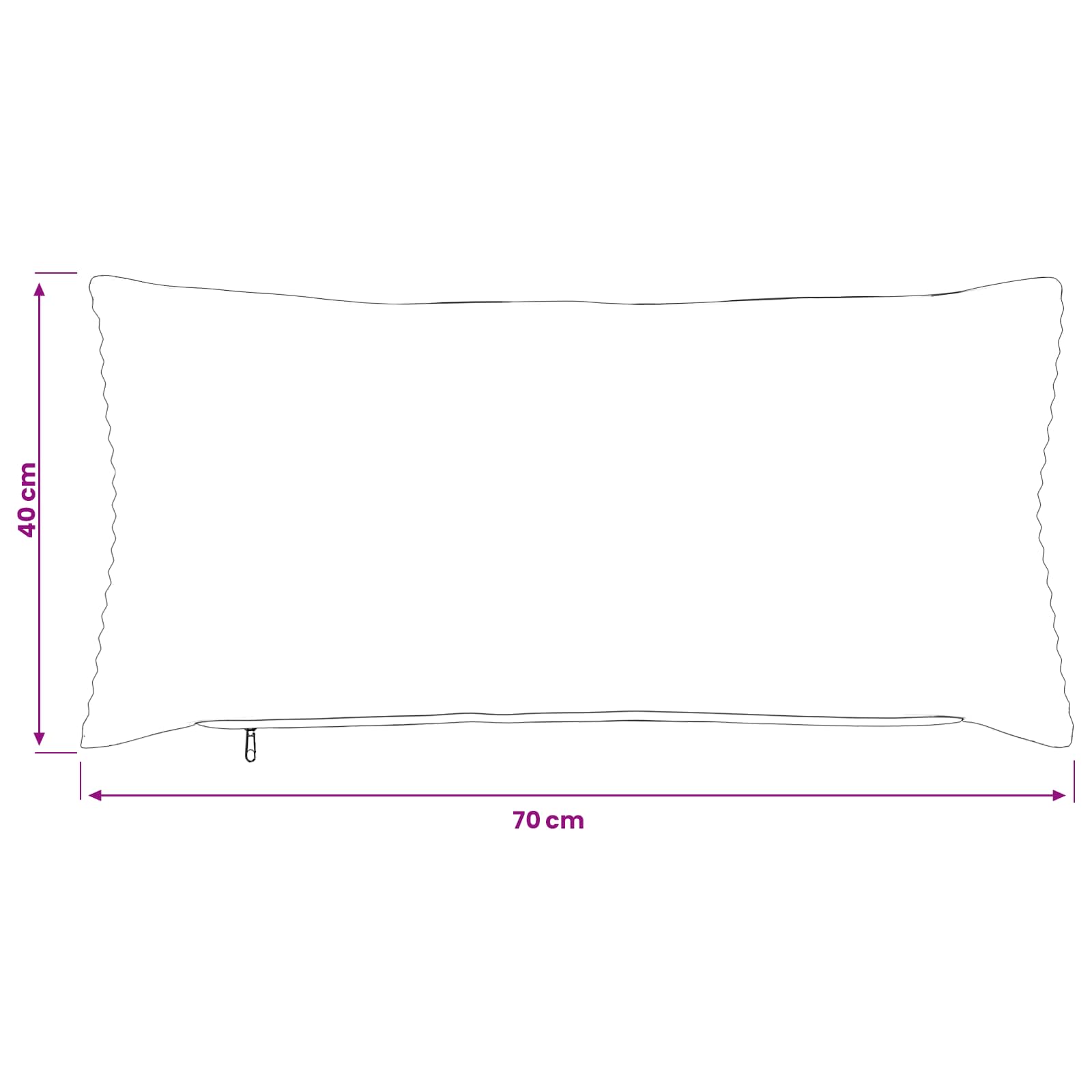 Presvlaka za jastuk 2 pcs HEERLEN Plava 40 x 70 cm Kord