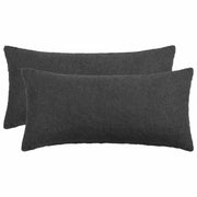 Presvlaka za jastuk 2 pcs HEERLEN Tamnosiva 40 x 70 cm Bouclé
