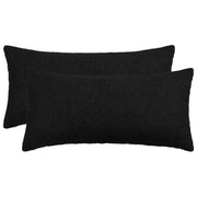 Presvlaka za jastuk 2 pcs HEERLEN Crna 40 x 70 cm Bouclé