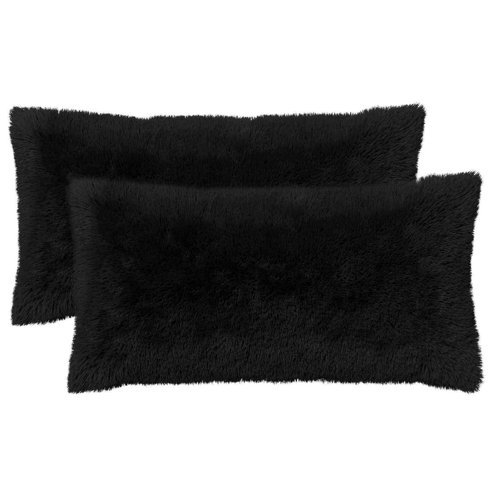 Presvlaka za jastuk 2 pcs HEERLEN Crna 40 x 70 cm PV flis
