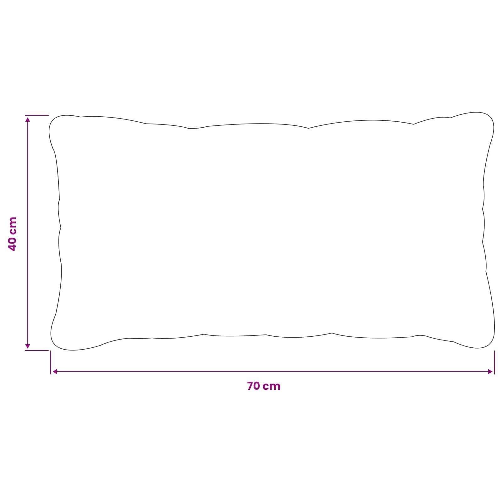 Presvlaka za jastuk 2 pcs HEERLEN Crna 40 x 70 cm PV flis