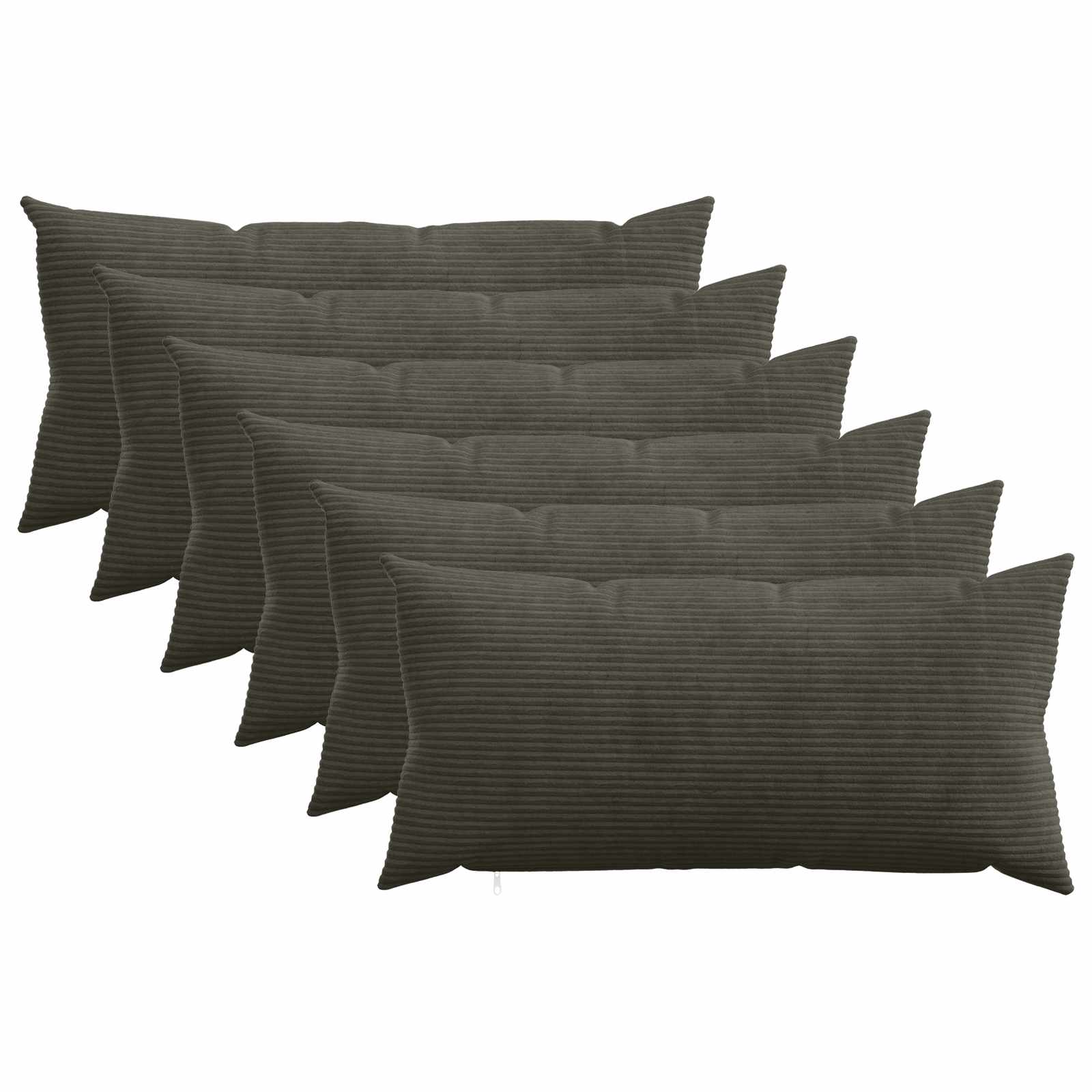 Presvlaka za jastuk 6 pcs HEERLEN Antracit 40 x 80 cm Kord