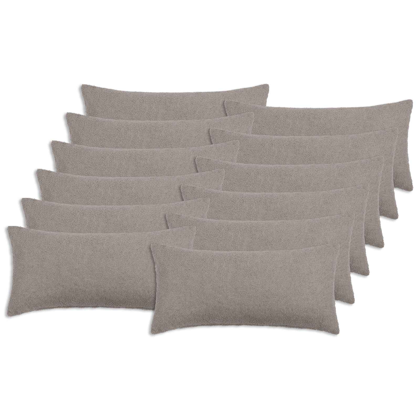 Presvlaka za jastuk 12 pcs HEERLEN Svjetlosiva 40 x 80 cm