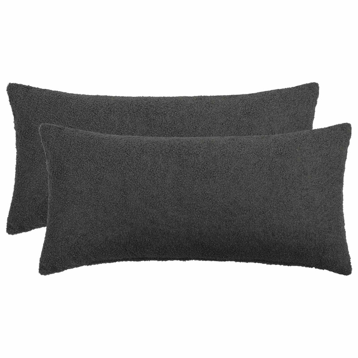 Presvlaka za jastuk 2 pcs HEERLEN Tamnosiva 40 x 80 cm Bouclé