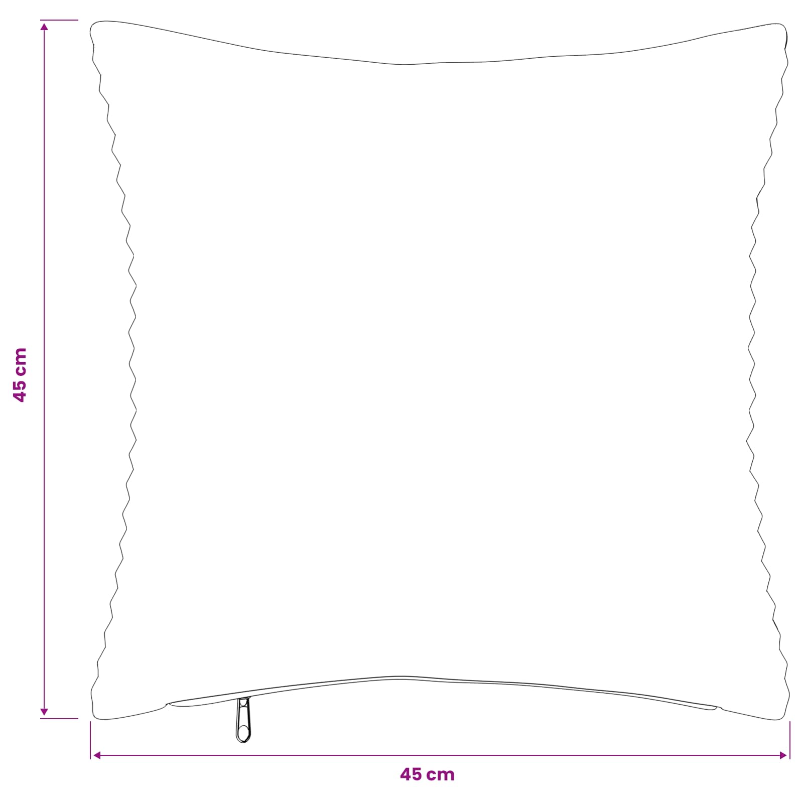 Presvlaka za jastuk 2 pcs HEERLEN Tamnosiva 45 x 45 cm Kord