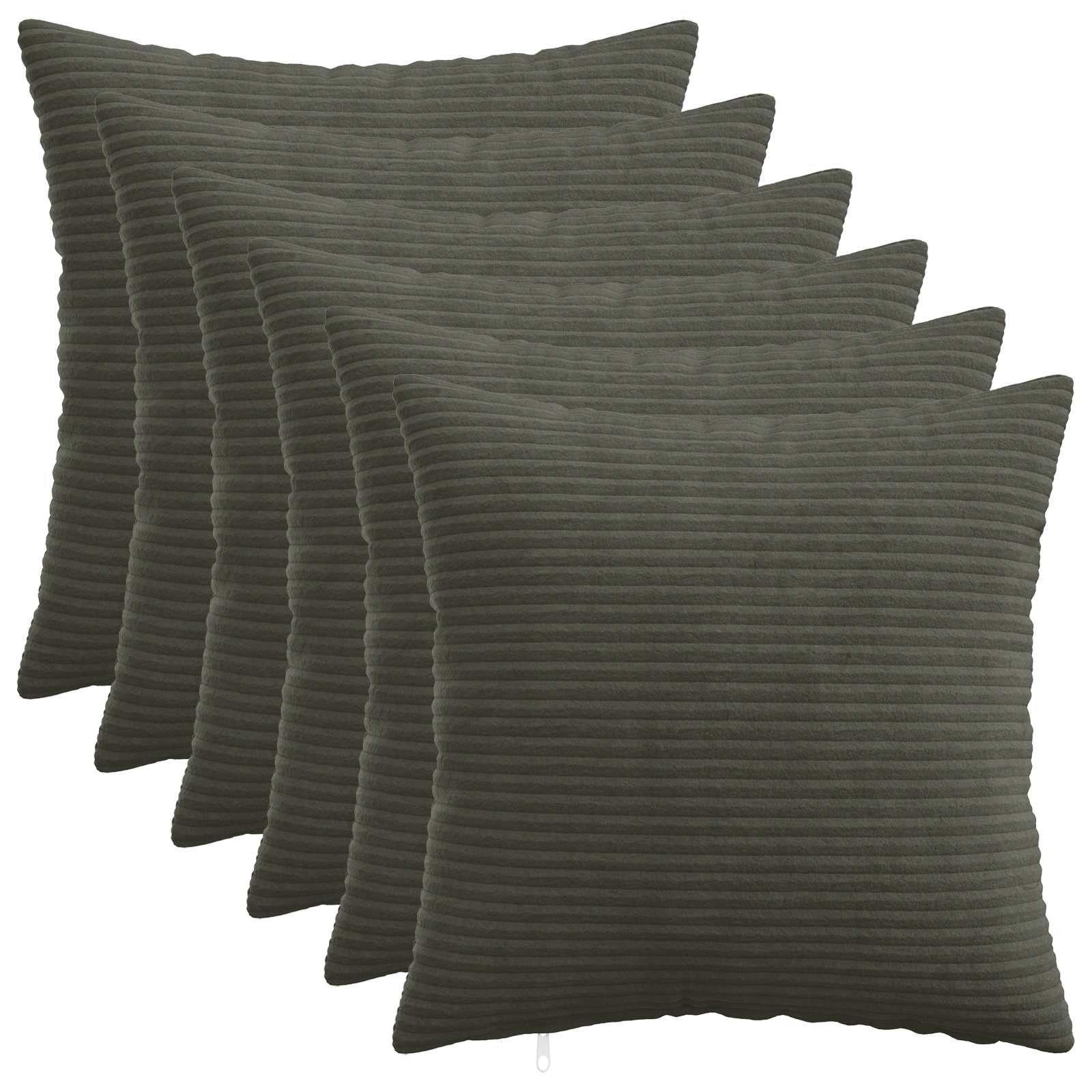 Presvlaka za jastuk 6 pcs HEERLEN Antracit 45 x 45 cm Kord