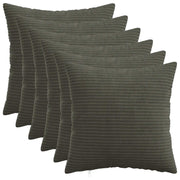 Presvlaka za jastuk 6 pcs HEERLEN Antracit 45 x 45 cm Kord