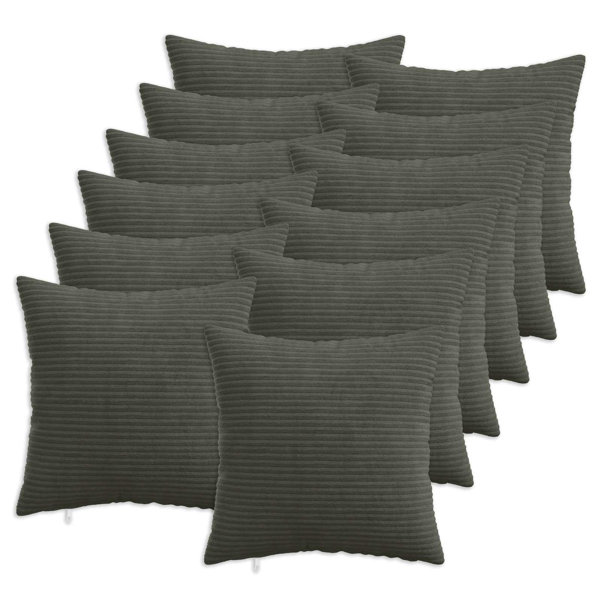 Presvlaka za jastuk 12 pcs HEERLEN Antracit 45 x 45 cm Kord