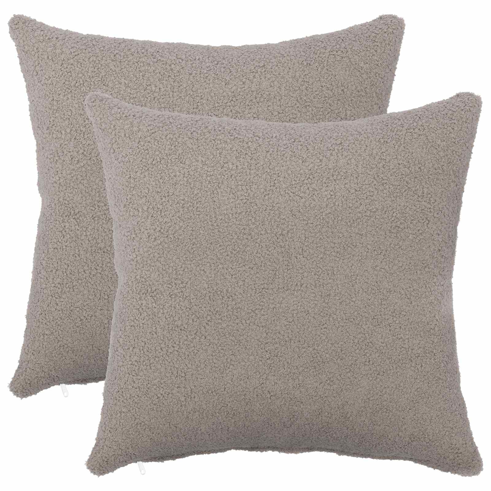 Presvlaka za jastuk 2 pcs HEERLEN Svjetlosiva 45 x 45 cm Bouclé