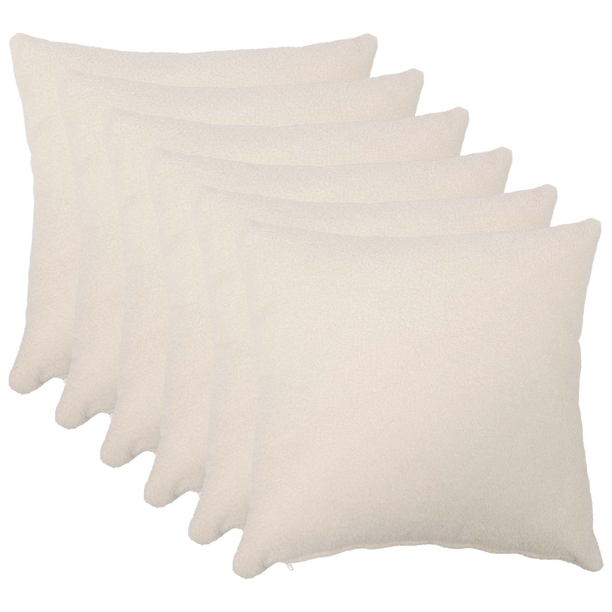 Presvlaka za jastuk 6 pcs HEERLEN Krem 45 x 45 cm Bouclé