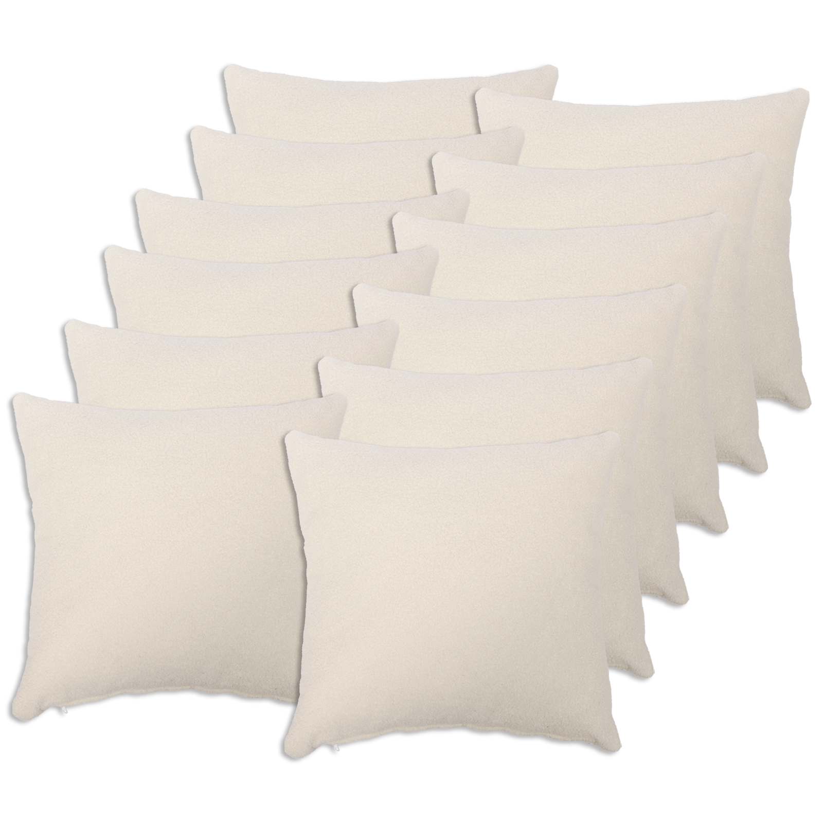 Presvlaka za jastuk 12 pcs HEERLEN Krem 45 x 45 cm Bouclé