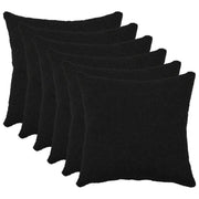 Presvlaka za jastuk 6 pcs HEERLEN Crna 45 x 45 cm Bouclé