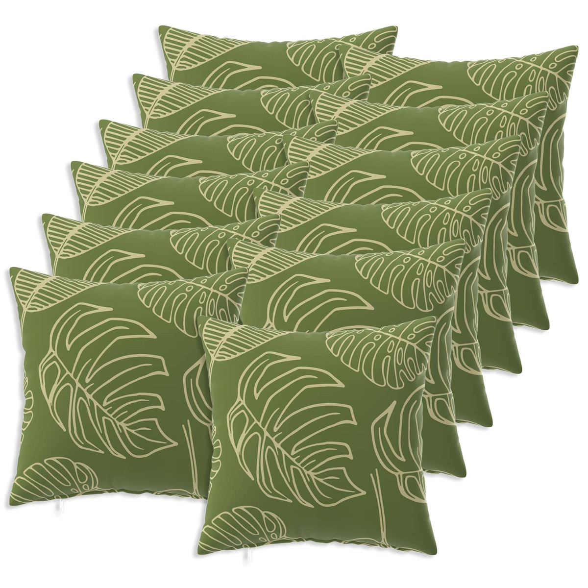 Presvlaka za jastuk 12 pcs HEERLEN Dizajn lista 45 x 45 cm