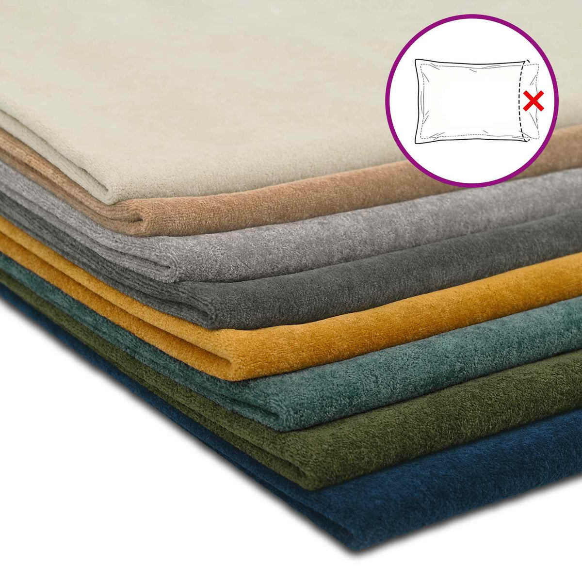 Presvlaka za jastuk 6 pcs HEERLEN Žuta 50 x 50 cm