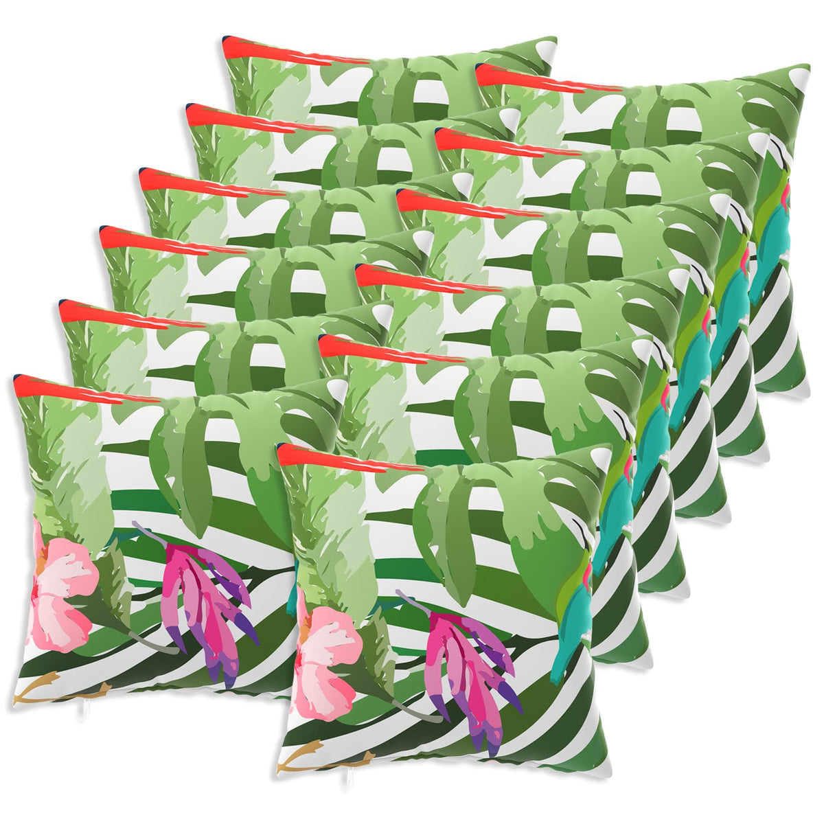 Presvlaka za jastuk 12 pcs HEERLEN Crna 50 x 50 cm Poliester