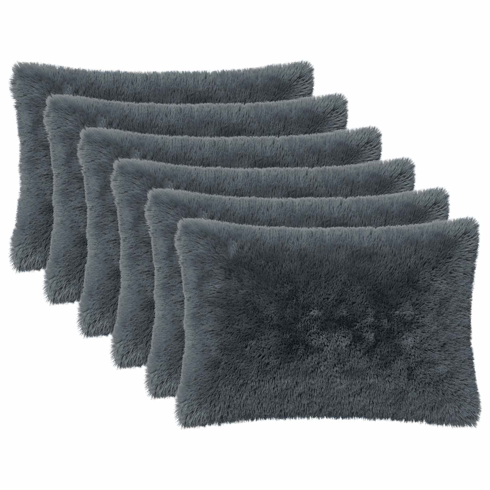 Presvlaka za jastuk 6 pcs HEERLEN Antracit 50 x 70 cm PV flis