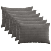 Presvlaka za jastuk 6 pcs HEERLEN Tamnosiva 50 x 75 cm Kord