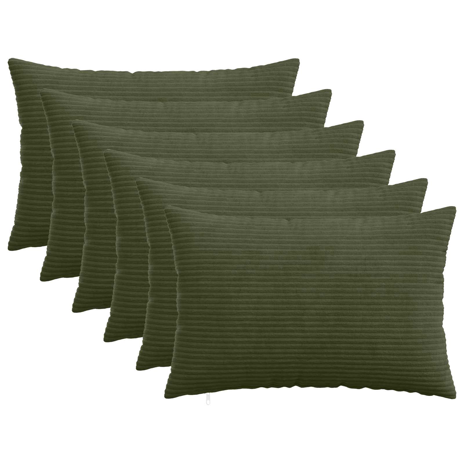 Presvlaka za jastuk 6 pcs HEERLEN Zelena 50 x 75 cm Kord