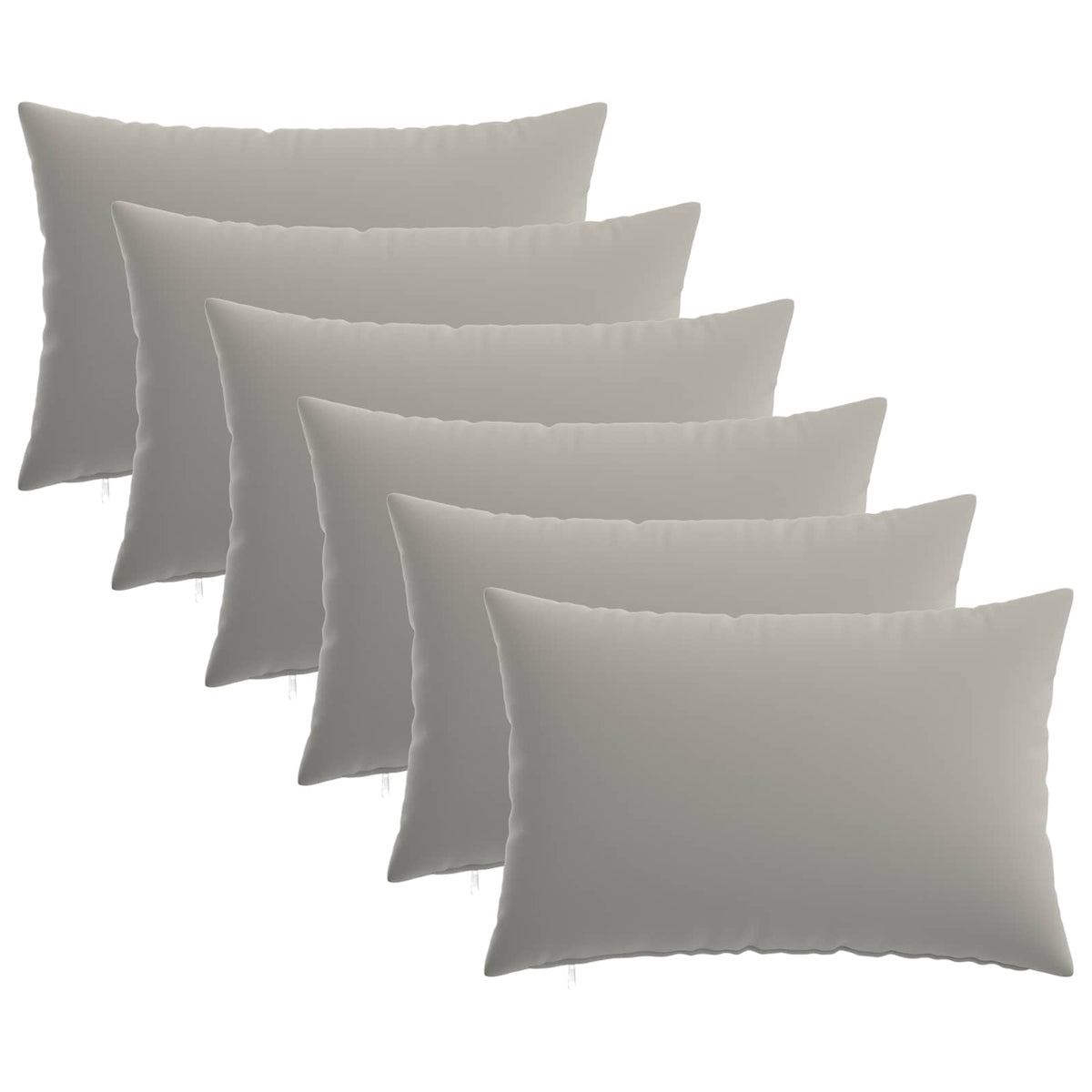 Presvlaka za jastuk 6 pcs HEERLEN Siva 50 x 75 cm Poliester