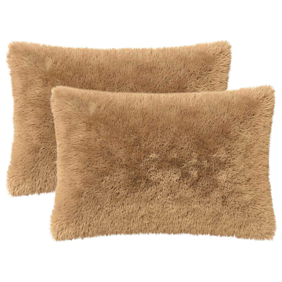 Presvlaka za jastuk 2 pcs HEERLEN Sivosmeđa 50 x 75 cm PV flis