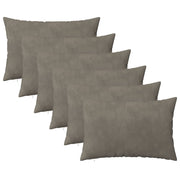 Presvlaka za jastuk 6 pcs HEERLEN Svjetlosiva 50 x 80 cm Baršun