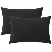 Presvlaka za jastuk 2 pcs HEERLEN Crna 50 x 80 cm Baršun