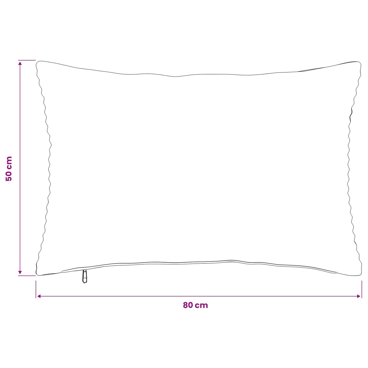 Presvlaka za jastuk 2 pcs HEERLEN Tamnosiva 50 x 80 cm Kord