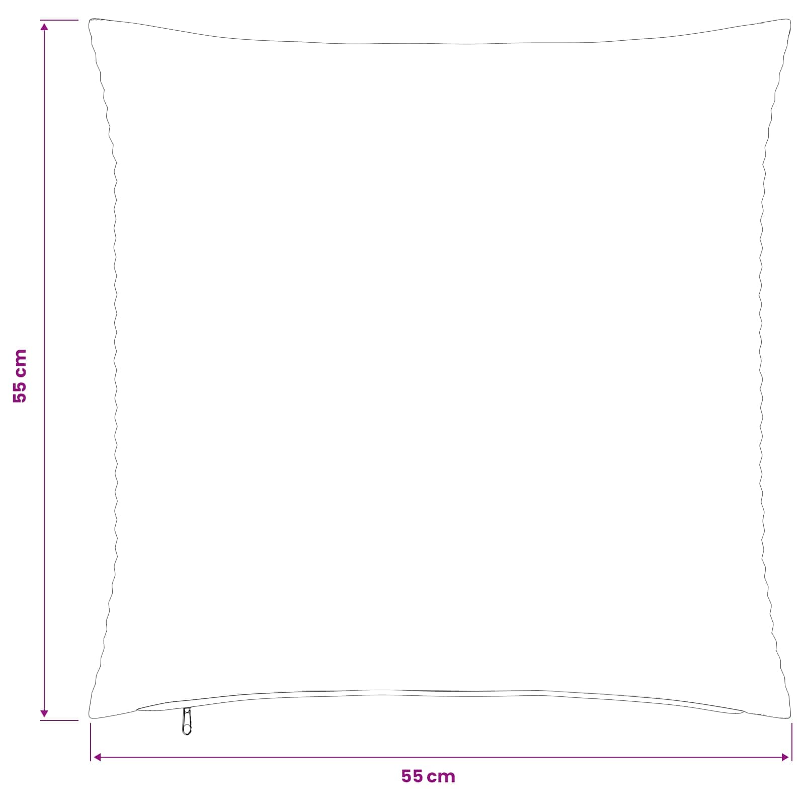 Presvlaka za jastuk 2 pcs HEERLEN Žuta 55 x 55 cm Kord