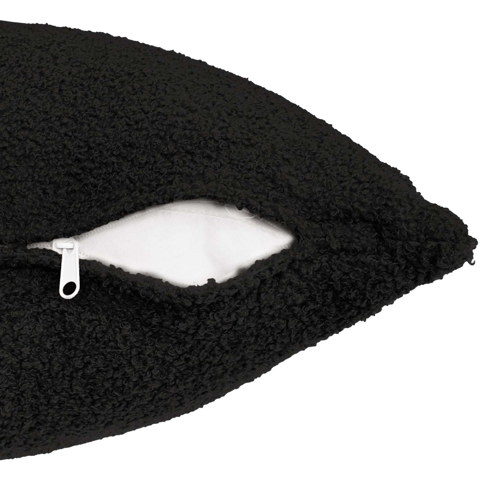 Presvlaka za jastuk 6 pcs HEERLEN Crna 55 x 55 cm Bouclé