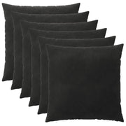 Presvlaka za jastuk 6 pcs HEERLEN Crna 60 x 60 cm Baršun