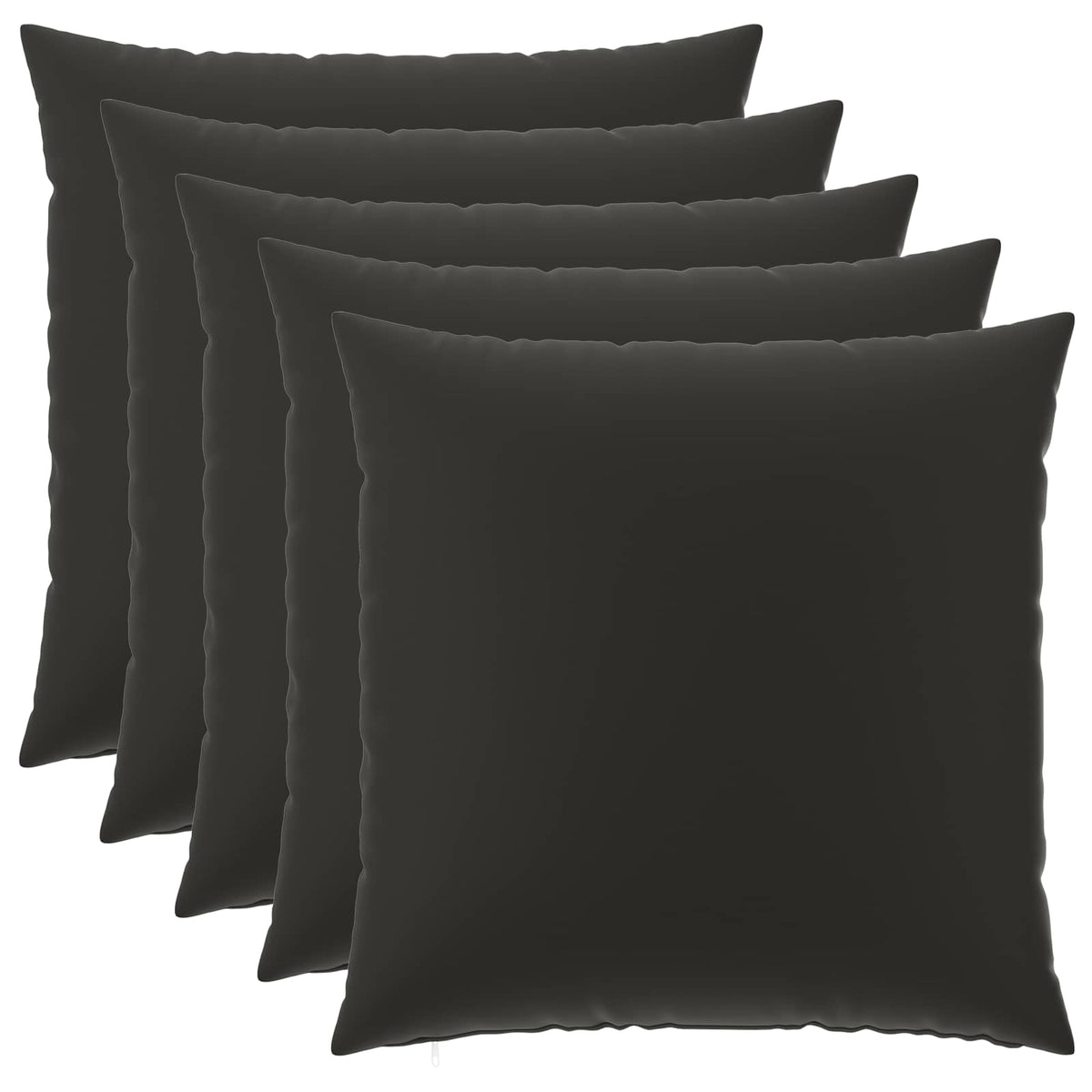 Presvlaka za jastuk 6 pcs HEERLEN Crna 60 x 60 cm Poliester