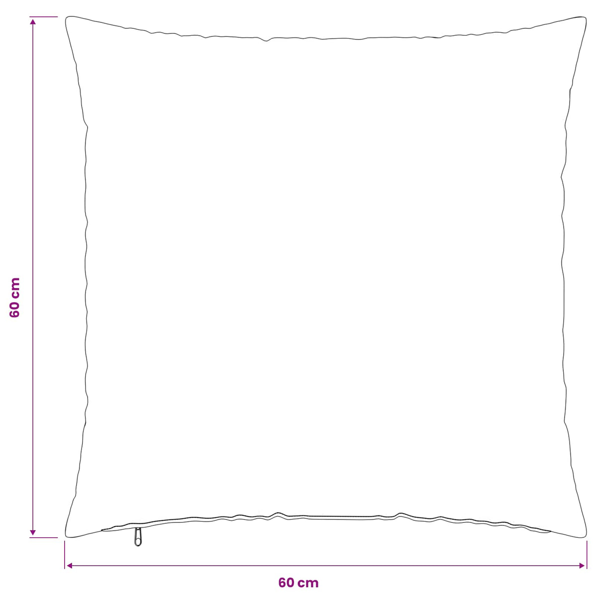 Presvlaka za jastuk 2 pcs HEERLEN Svjetloplava 60 x 60 cm