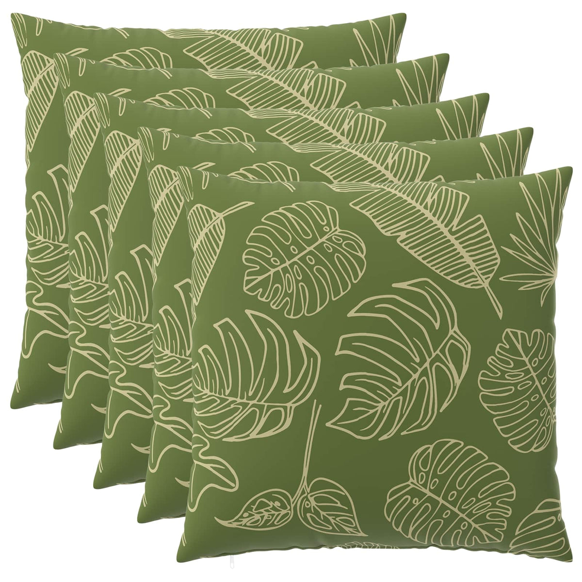 Presvlaka za jastuk 6 pcs HEERLEN Dizajn lista 60 x 60 cm