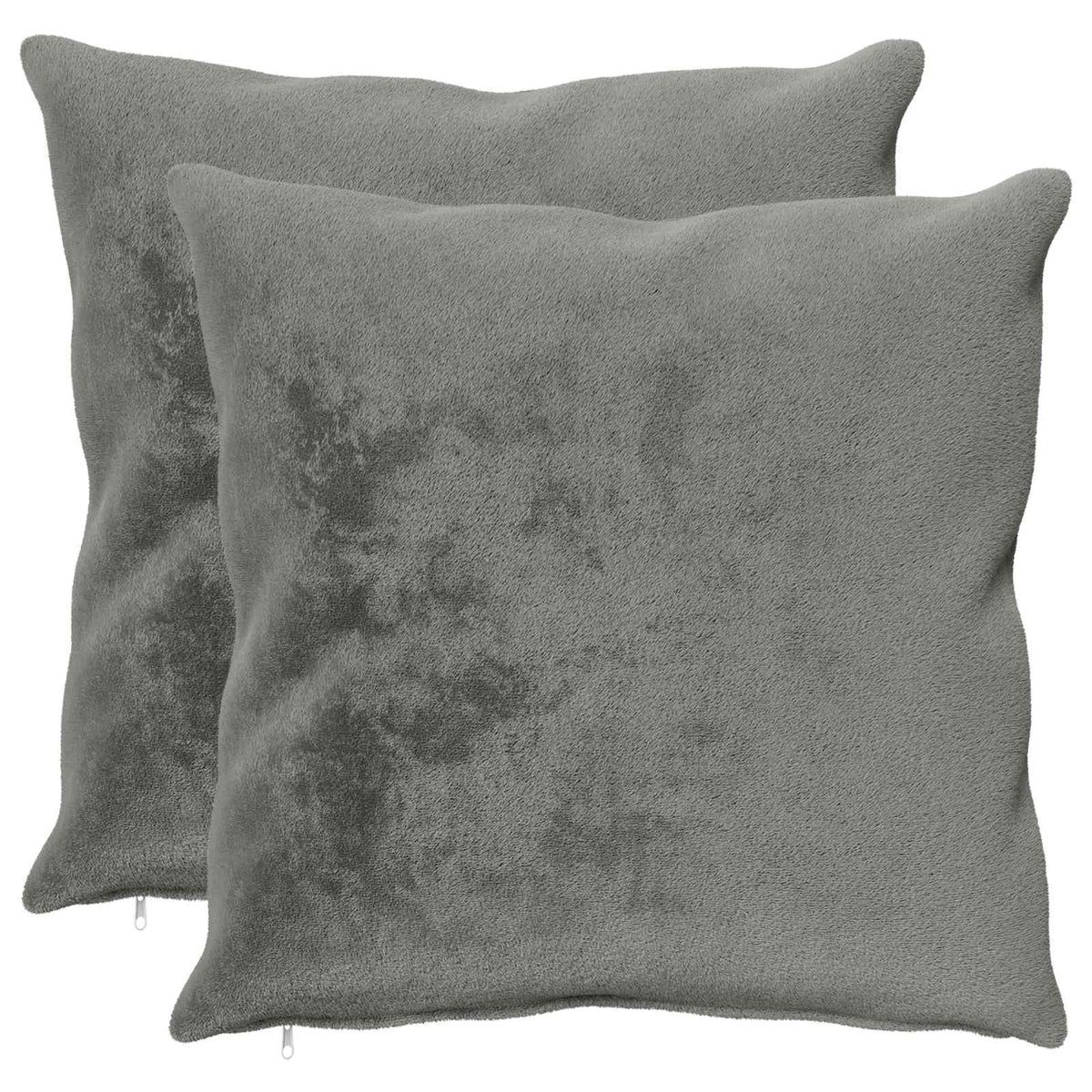 Presvlaka za jastuk 2 kom. HEERLEN Tamnosiva 60 x 60 cm Flanel