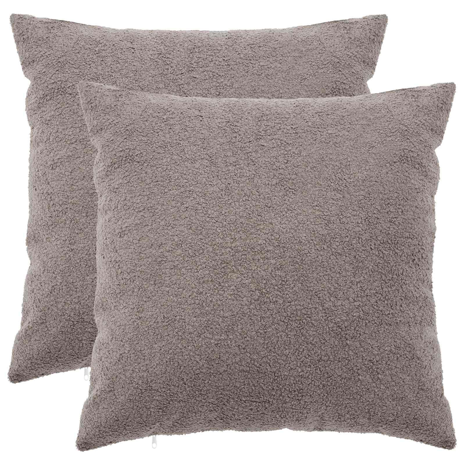 Presvlaka za jastuk 2 pcs HEERLEN Svjetlosiva 65 x 65 cm Bouclé