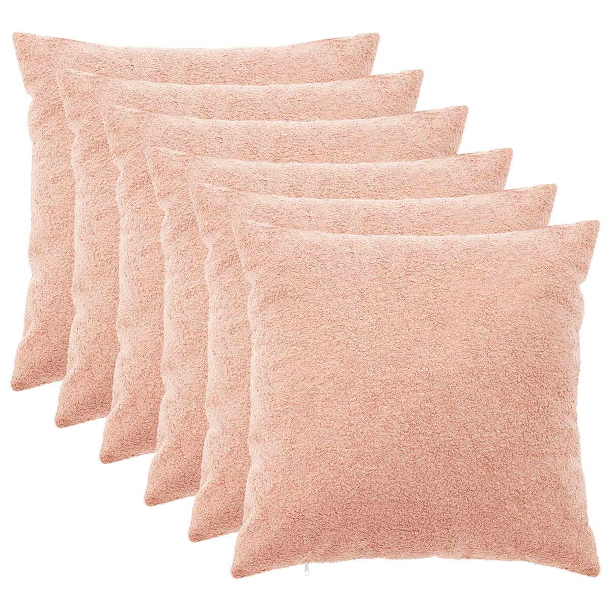 Presvlaka za jastuk 6 pcs HEERLEN Ružičasta 65 x 65 cm Bouclé