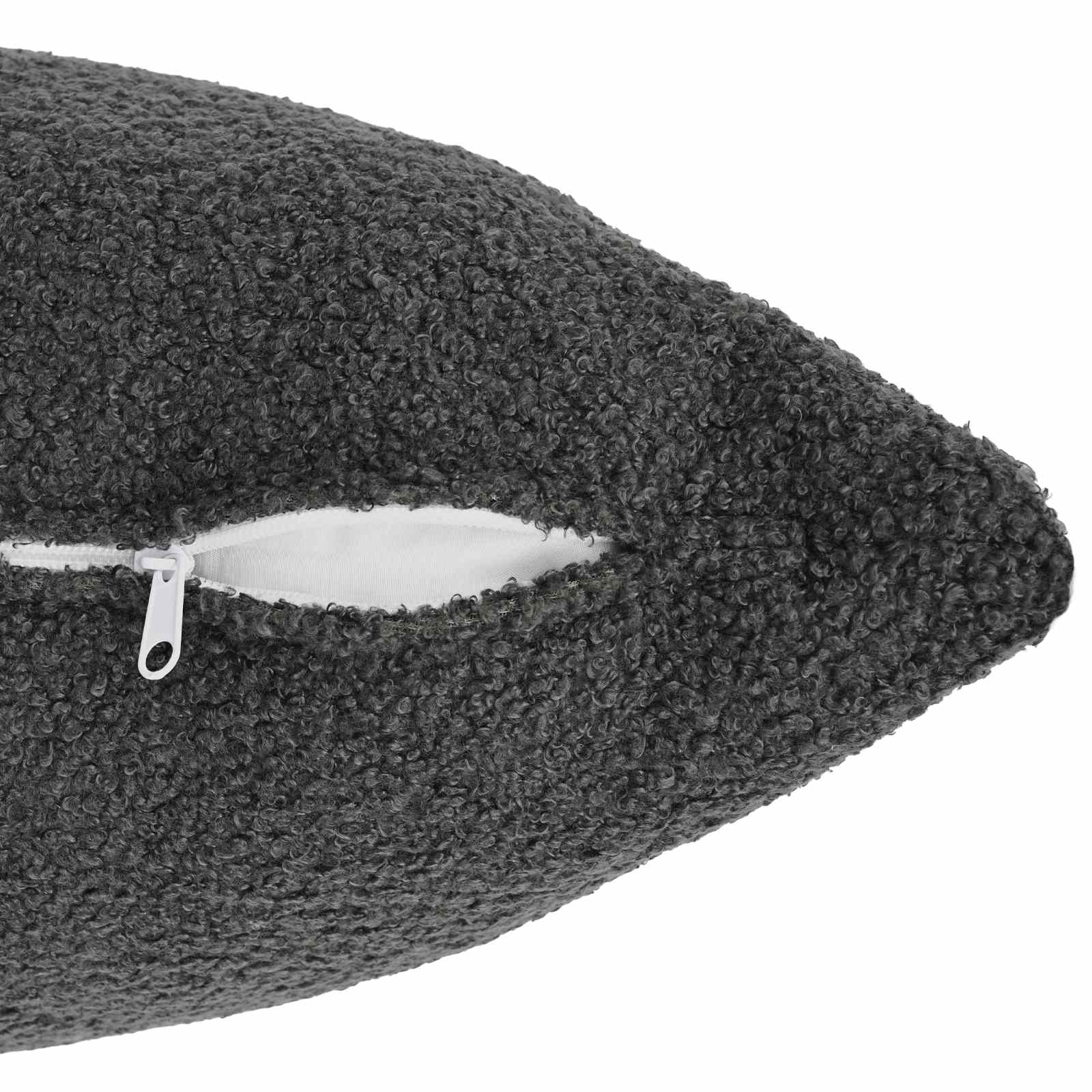 Presvlaka za jastuk 2 pcs HEERLEN Tamnosiva 65 x 65 cm Bouclé