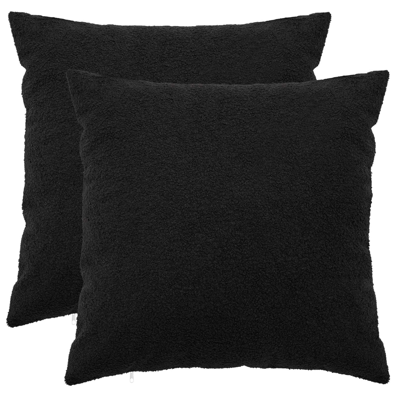 Presvlaka za jastuk 2 pcs HEERLEN Crna 65 x 65 cm Bouclé