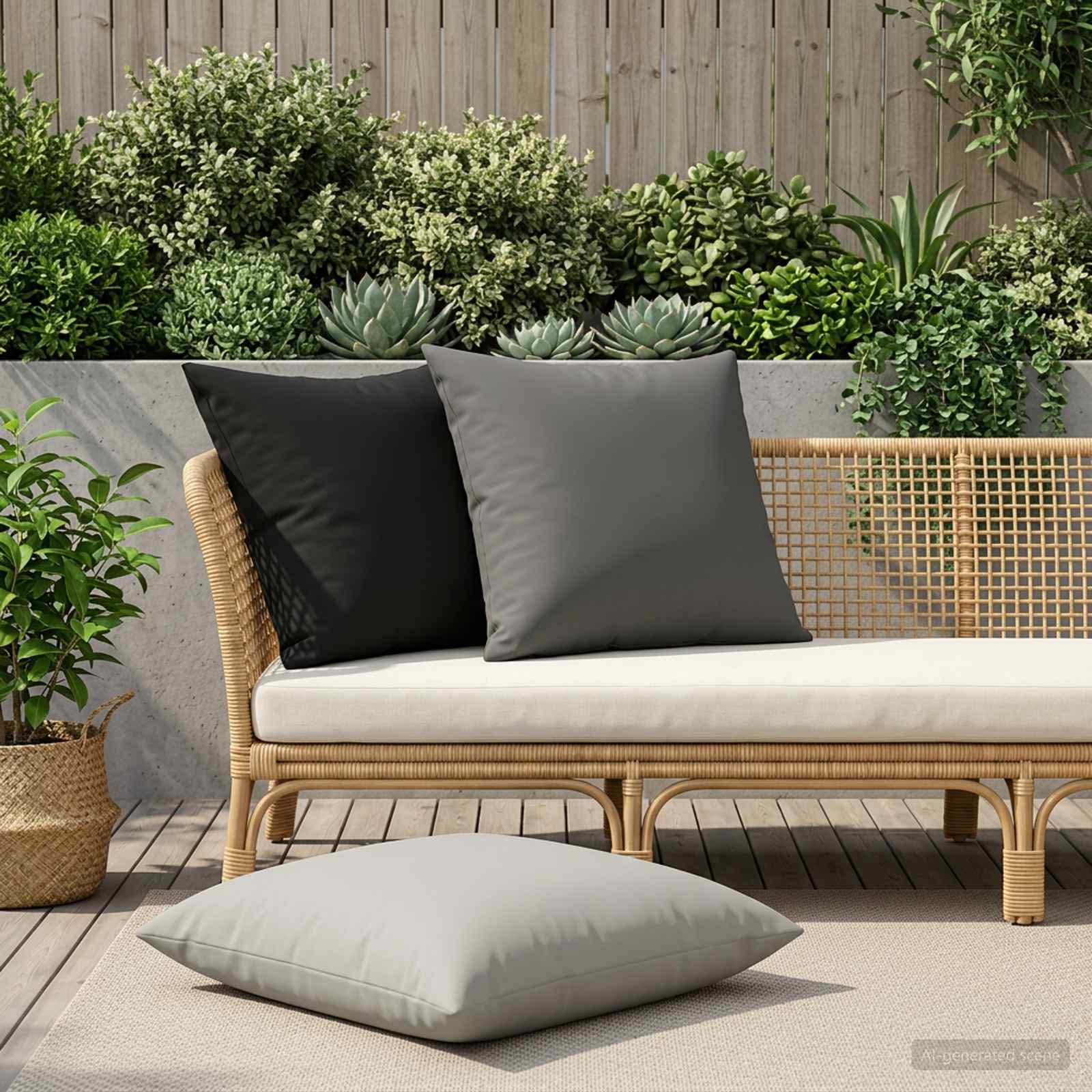 Presvlaka za jastuk 2 pcs HEERLEN Siva 80 x 80 cm Poliester