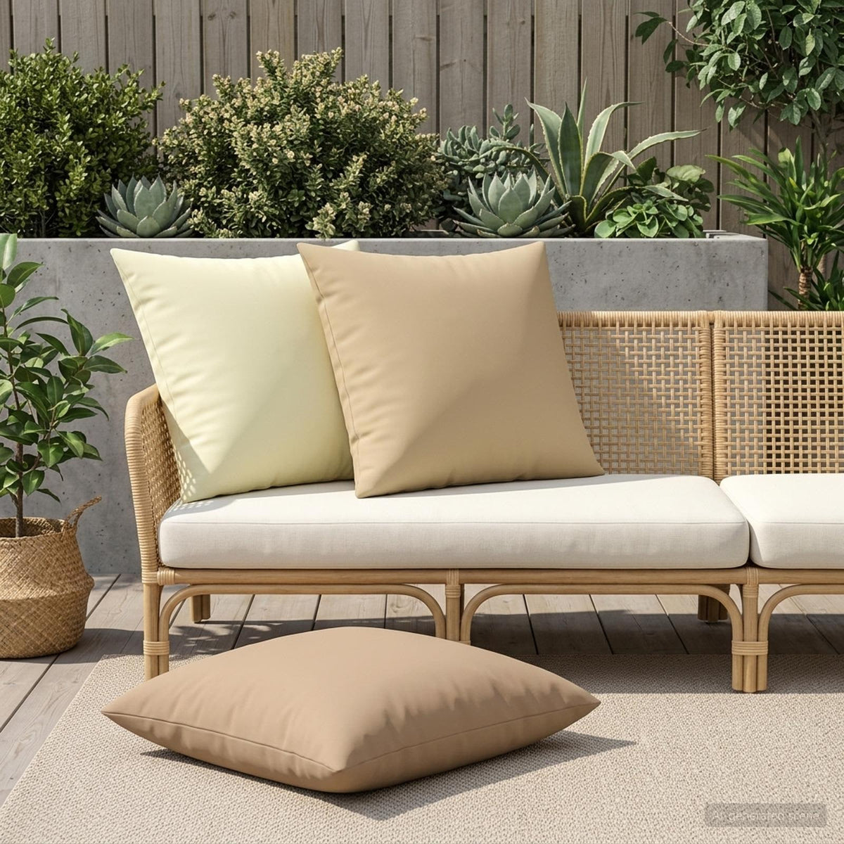Presvlaka za jastuk 2 pcs HEERLEN Bež 80 x 80 cm Poliester