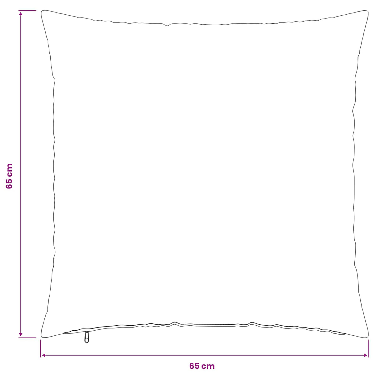 Presvlaka za jastuk 2 pcs HEERLEN Krem 65 x 65 cm PV flis