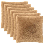 Presvlaka za jastuk 6 pcs HEERLEN Sivosmeđa 65 x 65 cm PV flis