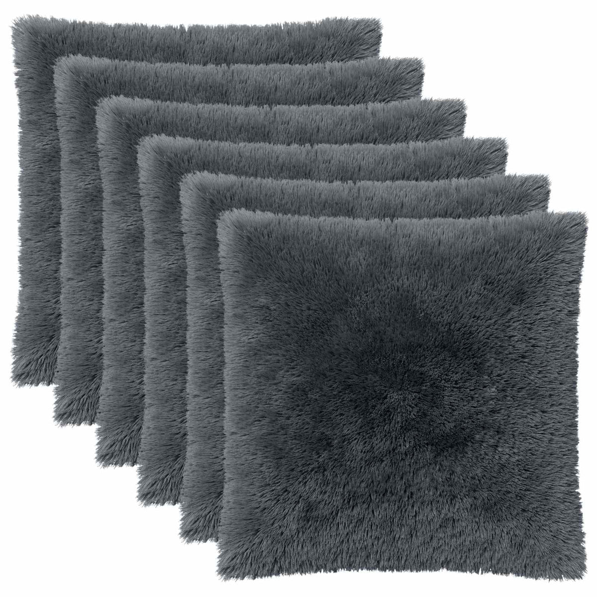 Presvlaka za jastuk 6 pcs HEERLEN Antracit 65 x 65 cm PV flis