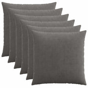 Presvlaka za jastuk 6 pcs HEERLEN Tamnosiva 70 x 70 cm Kord