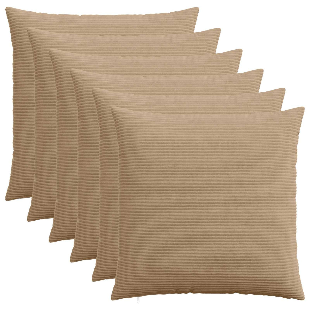 Presvlaka za jastuk 6 pcs HEERLEN Smeđa 70 x 70 cm Kord