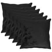 Presvlaka za jastuk 6 pcs HEERLEN Crna 70 x 70 cm Flanel