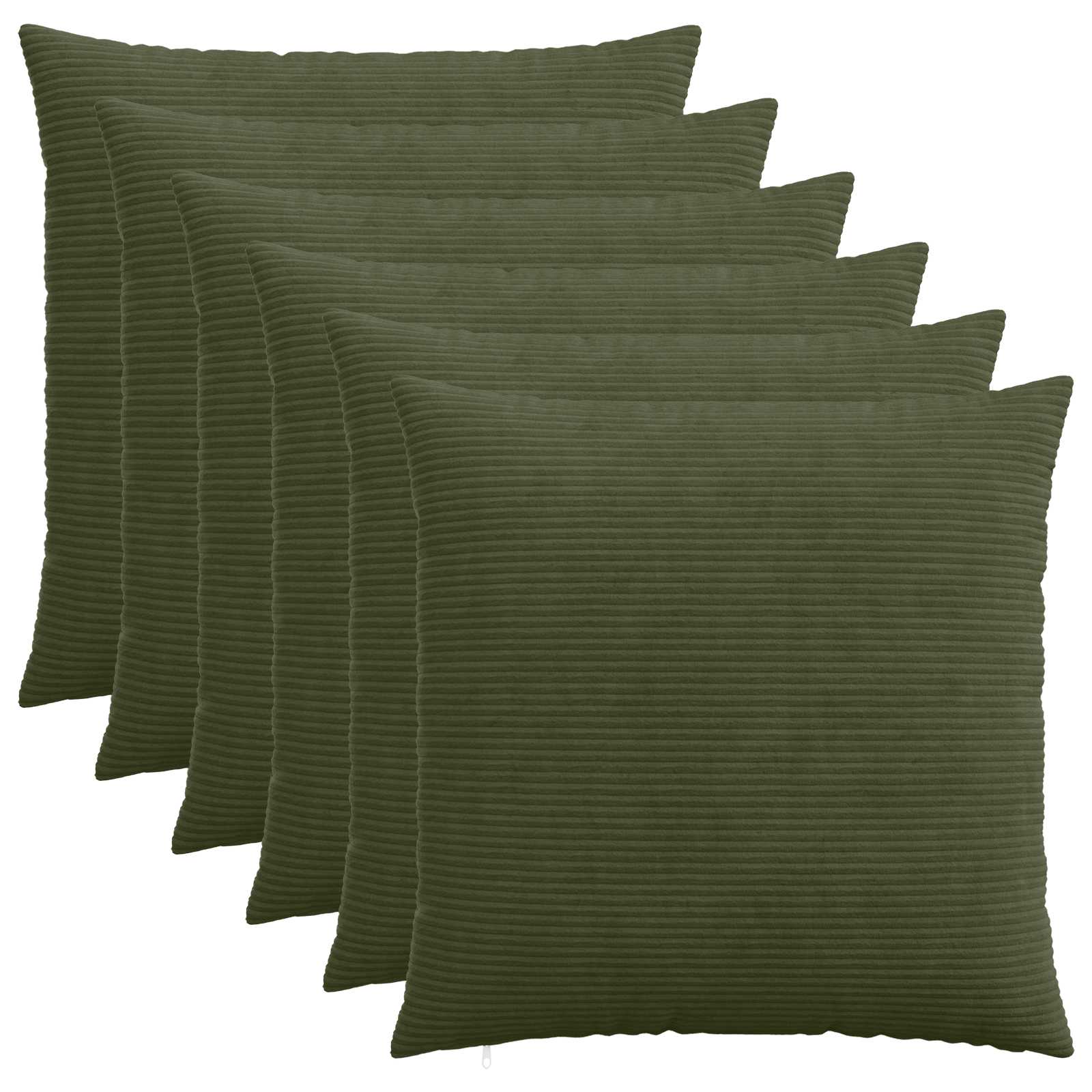 Presvlaka za jastuk 6 pcs HEERLEN Zelena 80 x 80 cm Kord